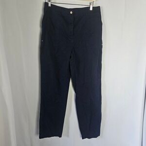 Ralph Lauren 1967 Women's Blue Utility Style‎ High Waist Straight Leg Pants 12